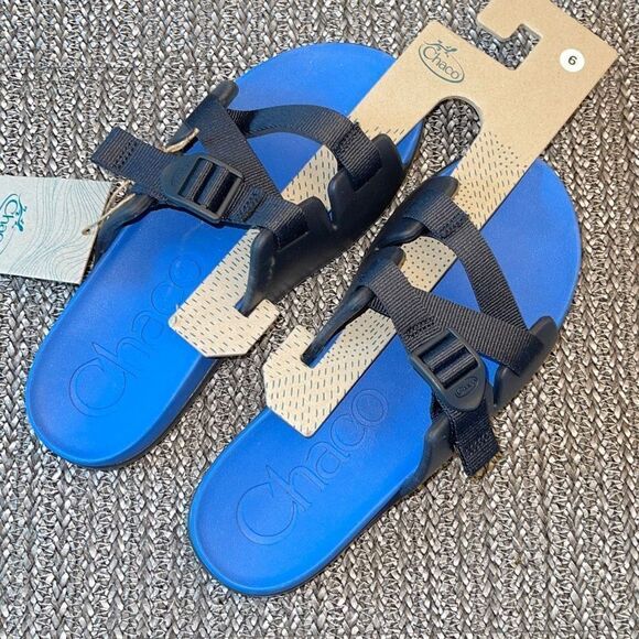 Chaco Childrens Chillos Sandal Slide Blue  Size 6 Youth Unisex New - Picture 2 of 6